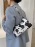 Cow Pattern Baguette Bag