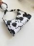 Cow Pattern Baguette Bag