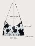 Cow Pattern Baguette Bag