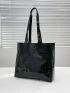 Crocodile Embossed Pattern Shoulder Tote Bag