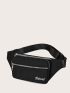 Letter Graphic Pocket Front Design Waist Bag