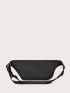 Letter Graphic Pocket Front Design Waist Bag