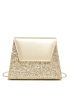 Sequin Decor Flap Square Bag