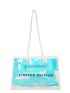 Holographic Letter Graphic Shoulder Tote Bag