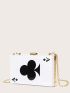 Mini Poker Design Chain Clutch Bag