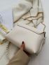 Ruched Detail Bow Decor Square Bag