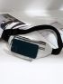 Holographic Zip Front Waist Bag