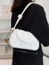 Textured Flap Shoulder Bag