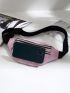 Holographic Zip Front Waist Bag