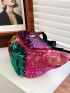 Sequin & Expression Decor Color Block Fanny Pack