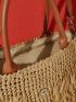 Fringe Detail Straw Bag