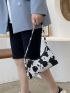 Cow Pattern Baguette Bag