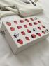 Strawberry Print Box Bag