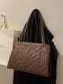 Quilted Chain Square Bag