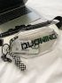 Clear Letter Graphic Waist Bag