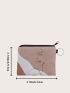Abstract Figure Graphic Colorblock Coin Purse