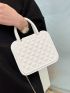 Mini Geometric Embossed Pattern Square Bag