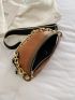 Two Tone Chain Decor Fanny Pack