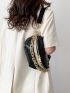 Two Tone Chain Decor Fanny Pack