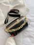 Two Tone Chain Decor Fanny Pack