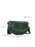 Mini Chain Decor Crocodile Embossed Fanny Pack