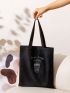 Letter & Coffee Graphic Shopper Bag