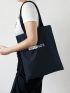 Letter Graphic Shopper Bag