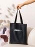 Letter Graphic Shopper Bag