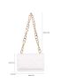 Mini Geometric Embossed Flap Chain Square Bag