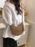 Minimalist Tassel Decor Straw Bag