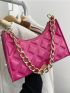 Quilted Chain Baguette Bag