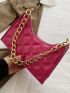 Quilted Chain Baguette Bag