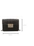 Mini Litchi Embossed Push Lock Chain Square Bag