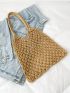 Hollow Out Straw Bag