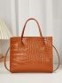 Mini Crocodile Embossed Square Bag