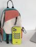 Mini Colorblock Drawstring Decor Sling Bag