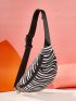 Zebra Striped Pattern Waist Bag