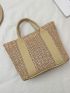 Hollow Out Detail Straw Bag
