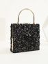 Mini Allover Sequin Decor Box Bag