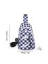 Mini Checkered Pattern Sling Bag