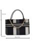 Color Block Chain Top Handle Bag