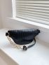 Crocodile Embossed Letter Graphic Fanny Pack