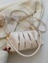 Minimalist Braided Strap Ruched Bag