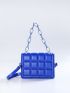 Mini Minimalist Embossed Chain Decor Crossbody Bag