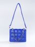 Mini Minimalist Embossed Chain Decor Crossbody Bag