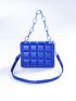 Mini Minimalist Embossed Chain Decor Crossbody Bag