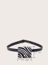 Mini Zebra Stripe Pattern Belt Bag