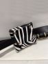 Mini Zebra Stripe Pattern Belt Bag