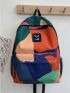 Colorblock Letter Patch Classic Backpack