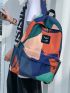 Colorblock Letter Patch Classic Backpack